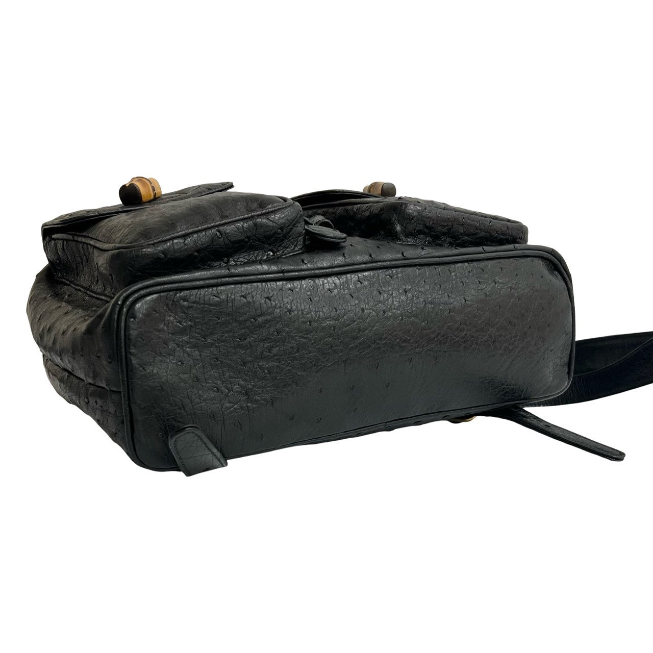 グッチ バンブー オーストリッチ レザー バックパック