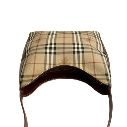 バーバリー チェック レザー ショルダー バッグ