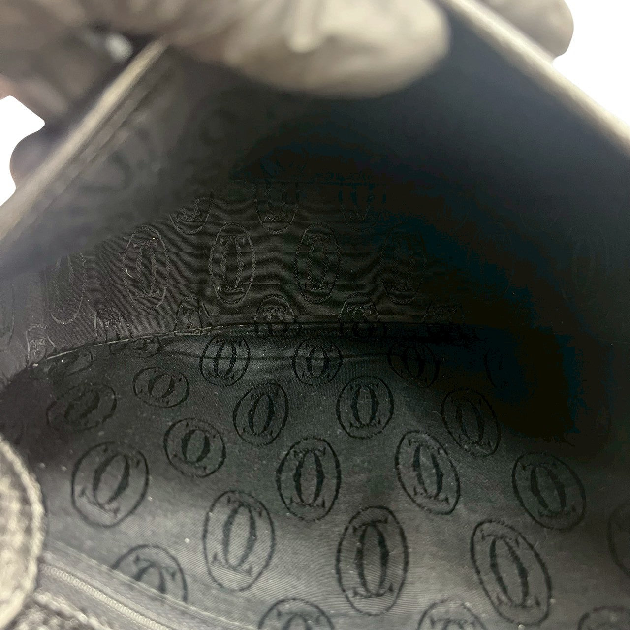 カルティエ マストライン レザー ショルダーバッグ