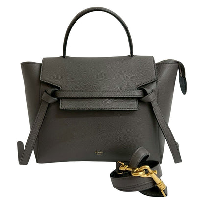 セリーヌ ラゲージ マイクロ ショッパー レザー 2WAY バッグ