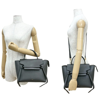 セリーヌ ラゲージ マイクロ ショッパー レザー 2WAY バッグ