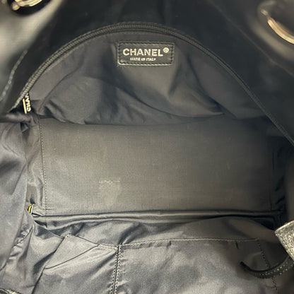 シャネル パリビアリッツ レザー キャンバス トートバッグ