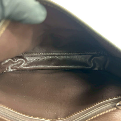 バーバリー レザーキャンバスショルダーバッグ