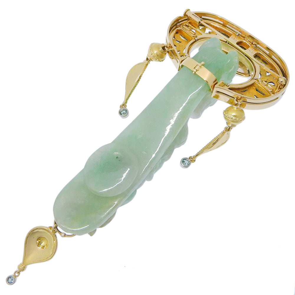 Nobuko Ishikawa ブローチ Au750 ジェード Pt900