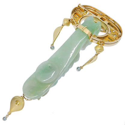 Nobuko Ishikawa ブローチ Au750 ジェード Pt900