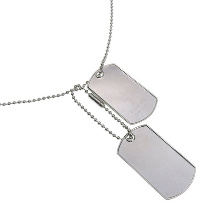 グッチ シルバー925 ドッグタグネックレス
