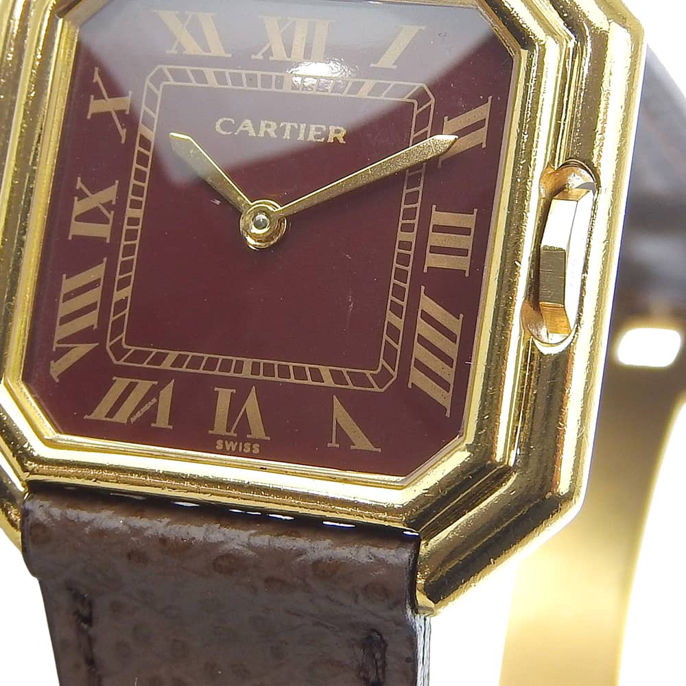 カルティエ サントス 金色ケース 手巻き腕時計