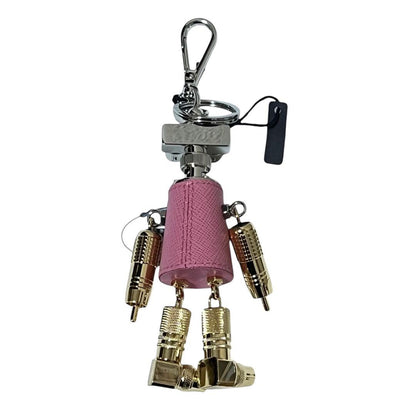 プラダ ロボット レザー メタル キーホルダーチャーム