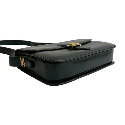 セリーヌ キャリッジ ハードウェア レザー ショルダーバッグ