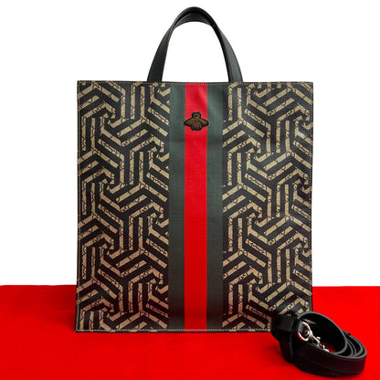 Gucci GG カレイド ビー レザー 2way トート バッグ