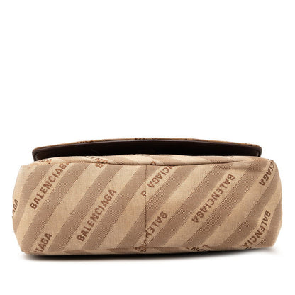 バレンシアガ BB ロゴ キャンバス レザー 2way ショルダーバッグ