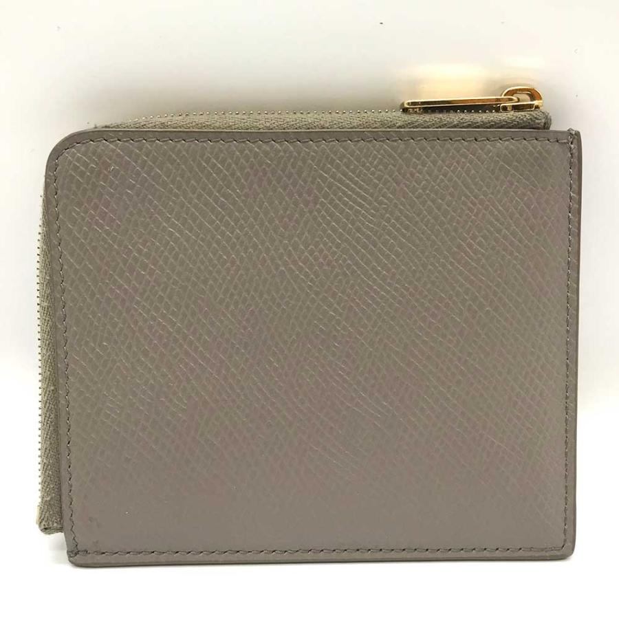 セリーヌ コンパクト ウォレット グレー ブラック 中古