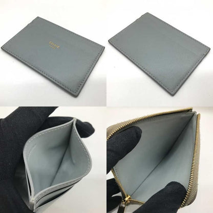 セリーヌ コンパクト ウォレット グレー ブラック 中古