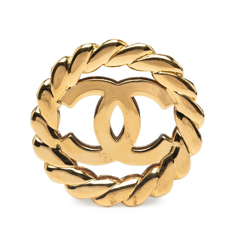 シャネル ココ マーク ラウンド ミラー ブローチ