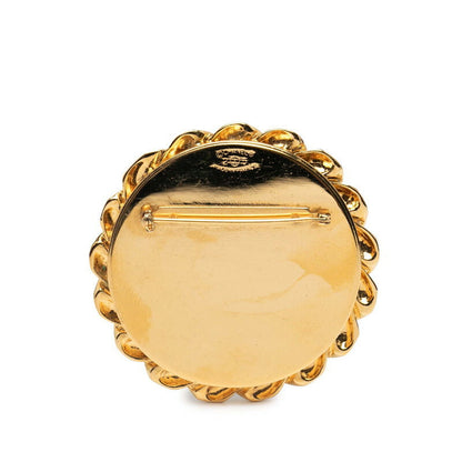 シャネル ココ マーク ラウンド ミラー ブローチ