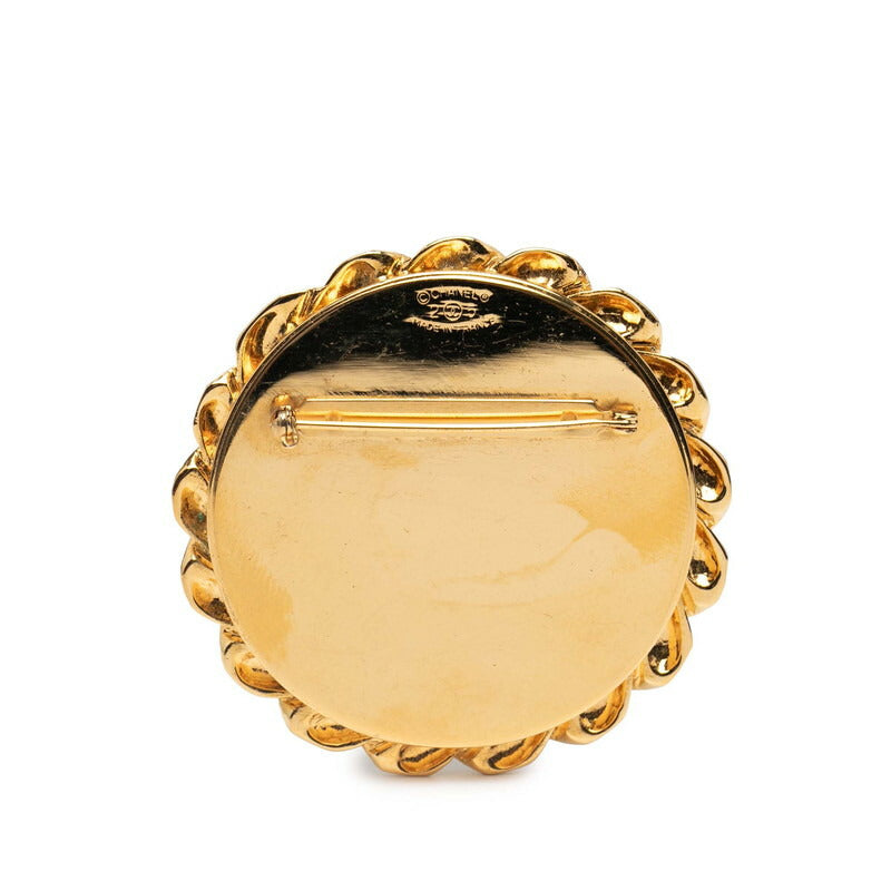 シャネル ココ マーク ラウンド ミラー ブローチ