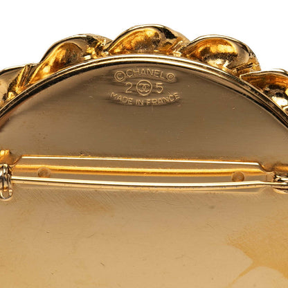 シャネル ココ マーク ラウンド ミラー ブローチ