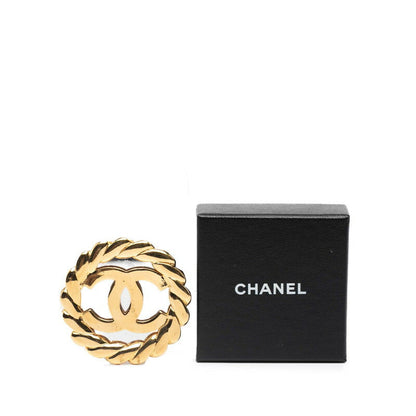シャネル ココ マーク ラウンド ミラー ブローチ