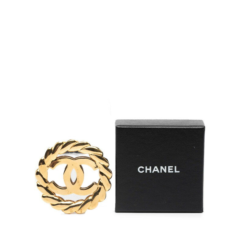 シャネル ココ マーク ラウンド ミラー ブローチ