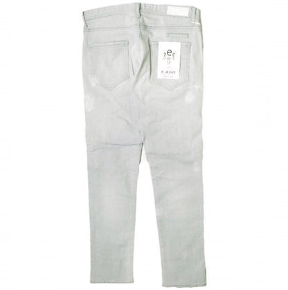 イージーンズ TAPERED 綿 ストレッチスリムテーパードデニムパンツ
