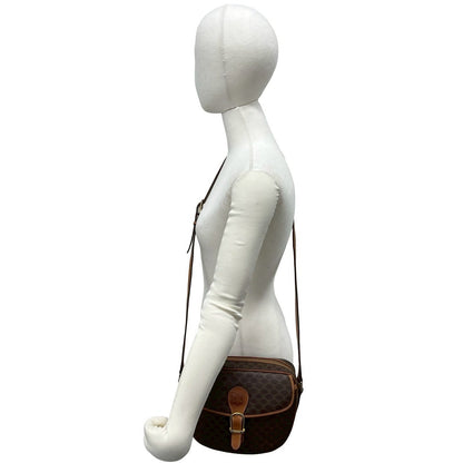 セリーヌ マカダムトリオンフ PVC レザー ショルダーバッグ