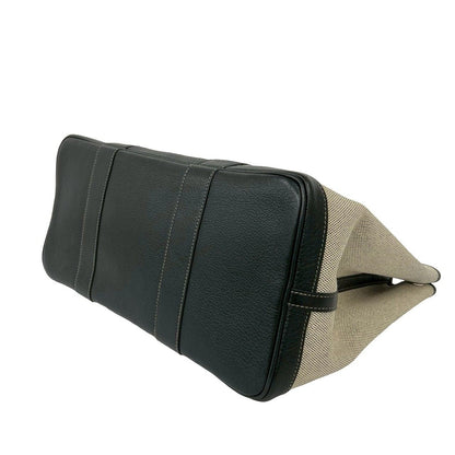 エルメス ガーデンパーティPM トワルアッシュ キャンバス レザー トートバッグ