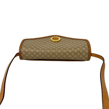 セリーヌ マカダム PVC レザーショルダーバッグ