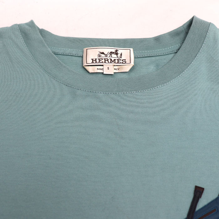 エルメス パズルエケストル コットン レザー 半袖Tシャツ S