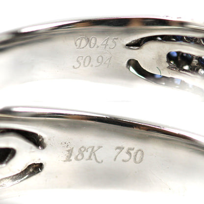 Au750ホワイトゴールド サファイア ダイヤモンド リング