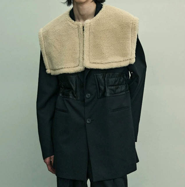 シュタイン WOOL FUR EXTRA SHORT VEST ウールファーベスト
