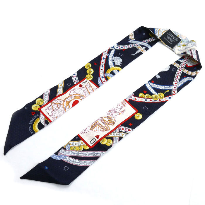 エルメス DAME DE COEUR シルクスカーフ