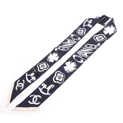 シャネル ココマーク カメリア シルクスカーフ