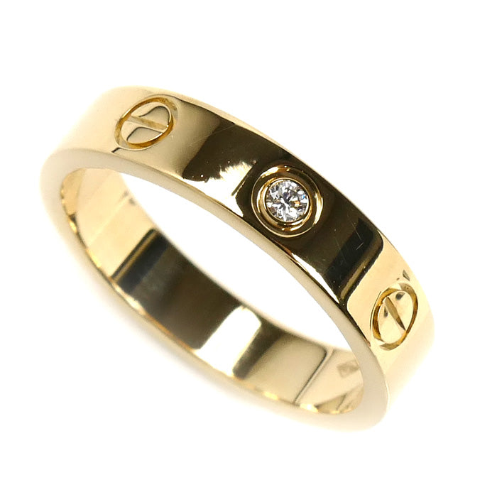 カルティエ ミニ ラブ Au750 ダイヤモンド リング サイズ 10