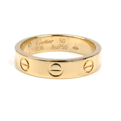 カルティエ ミニ ラブ Au750 ダイヤモンド リング サイズ 10