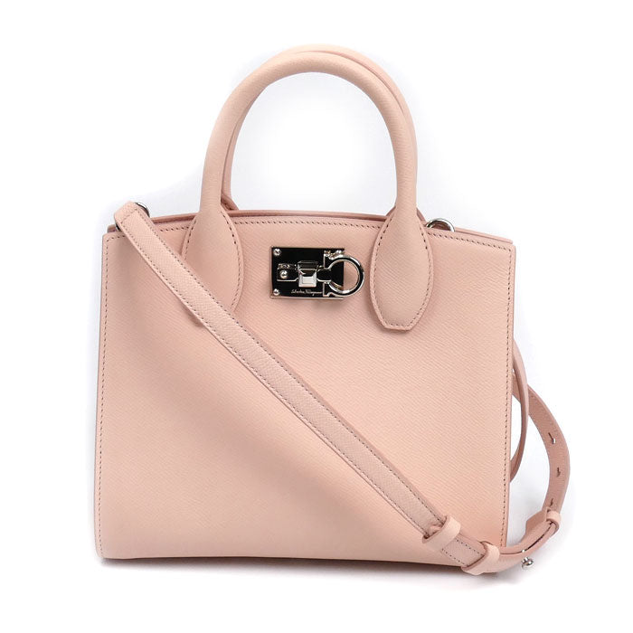 サルヴァトーレ フェラガモ Studio Box Bag XS カーフスキン2wayショルダーバッグ