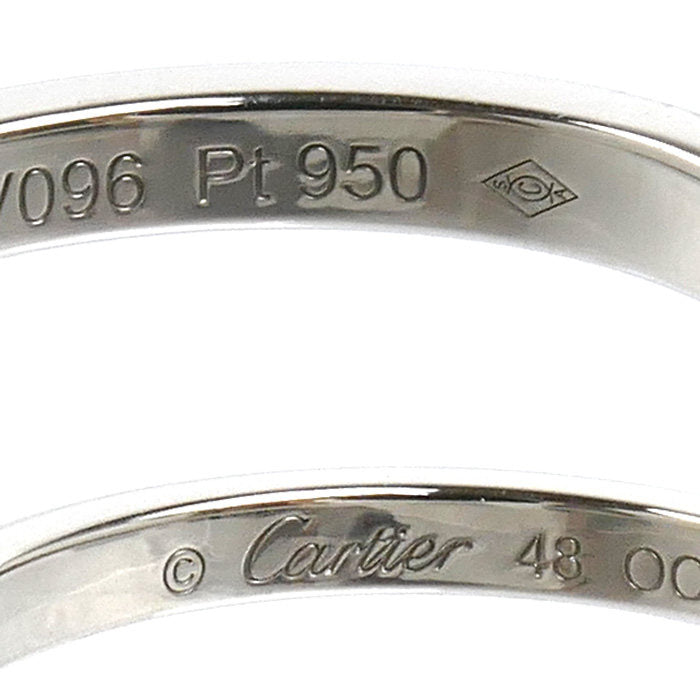 カルティエ バレリーナ Pt950プラチナ ダイヤモンドリング 8号