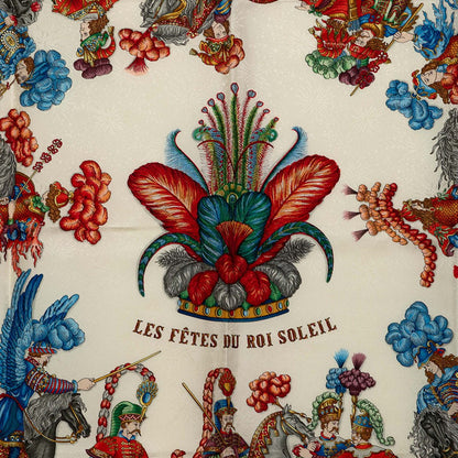 エルメス LES FETES DU ROI SOLEIL シルクカレ90