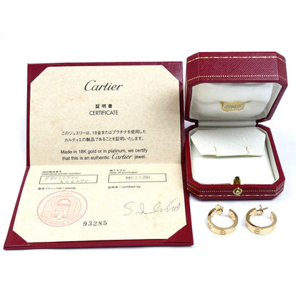 カルティエ ラブ Au750 ダイヤモンドピアス