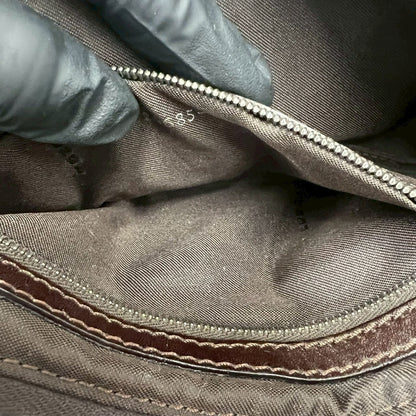 フェンディ キャンバス レザー ショルダーバッグ