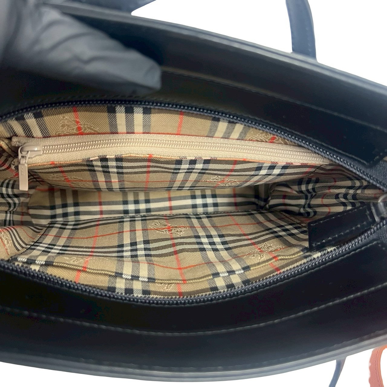バーバリー レザー キャンバス トートバッグ