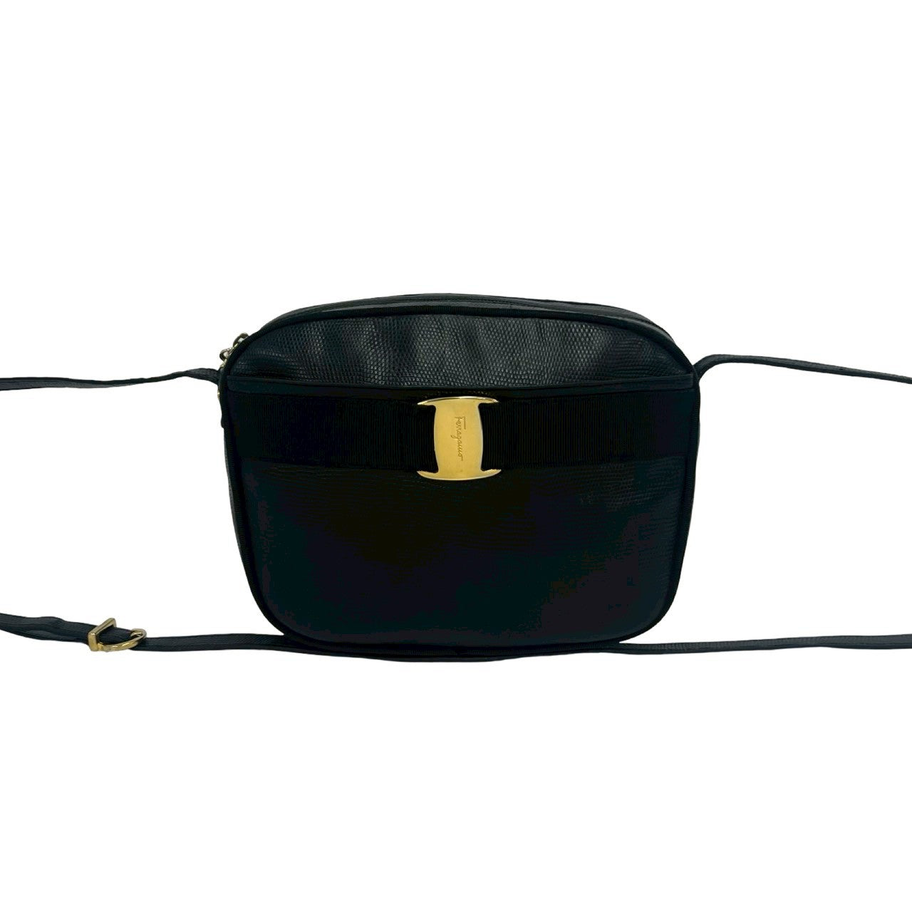 サルヴァトーレ フェラガモ レザーショルダーバッグ