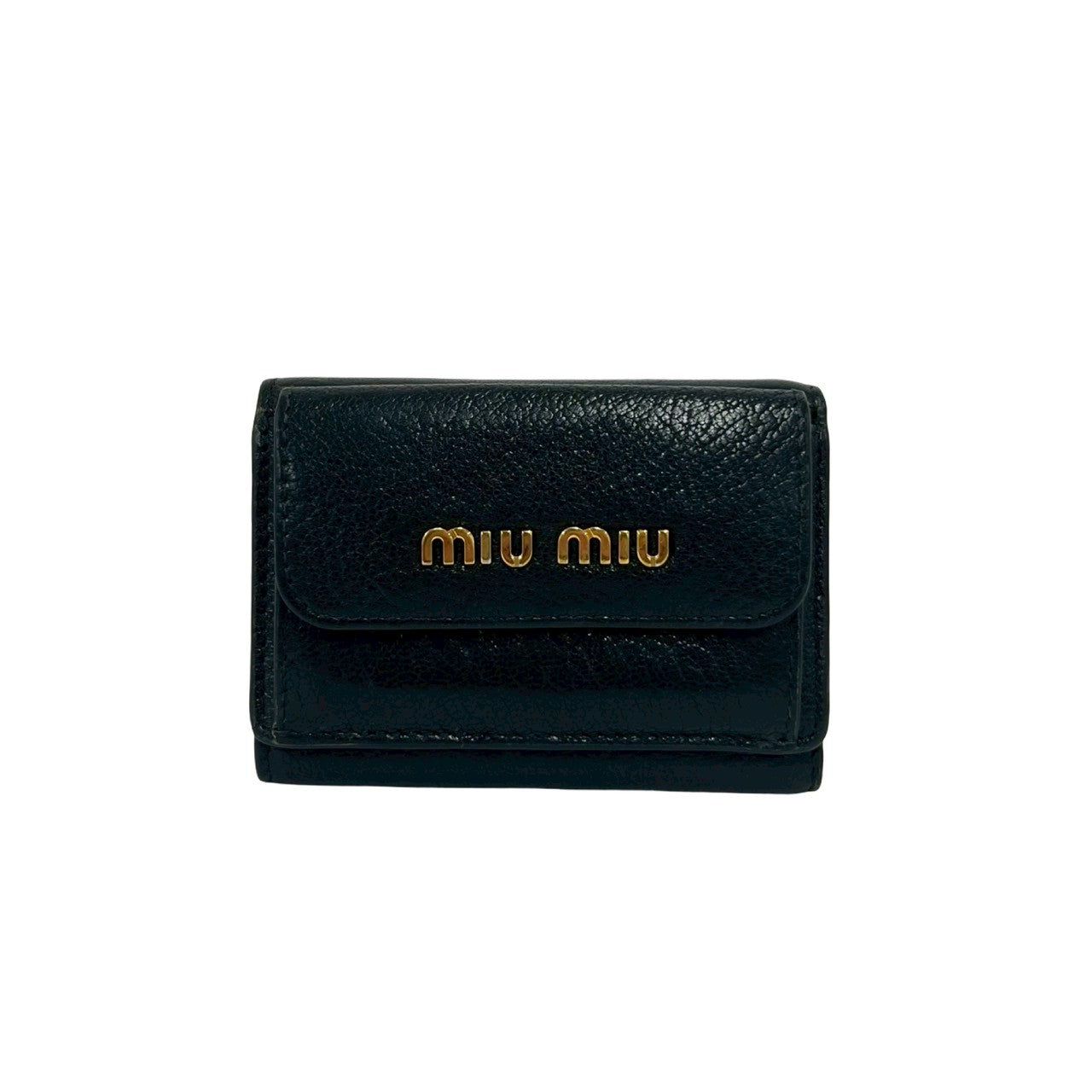 ミュウミュウ レザー三つ折り財布
