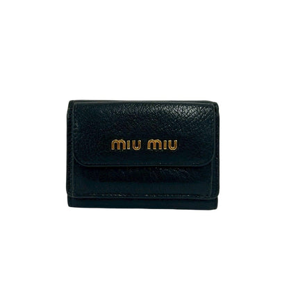 ミュウミュウ レザー三つ折り財布