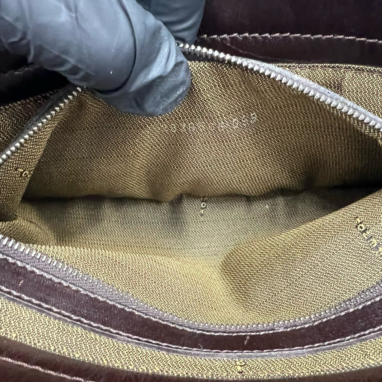 フェンディ ズッカ キャンバス レザー ショルダーバッグ