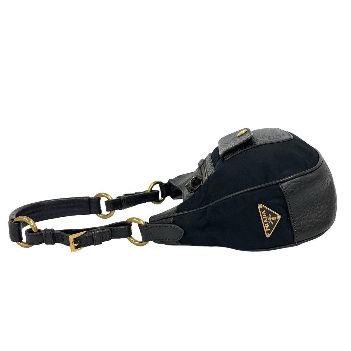 プラダ ナイロン レザー ショルダーバッグ