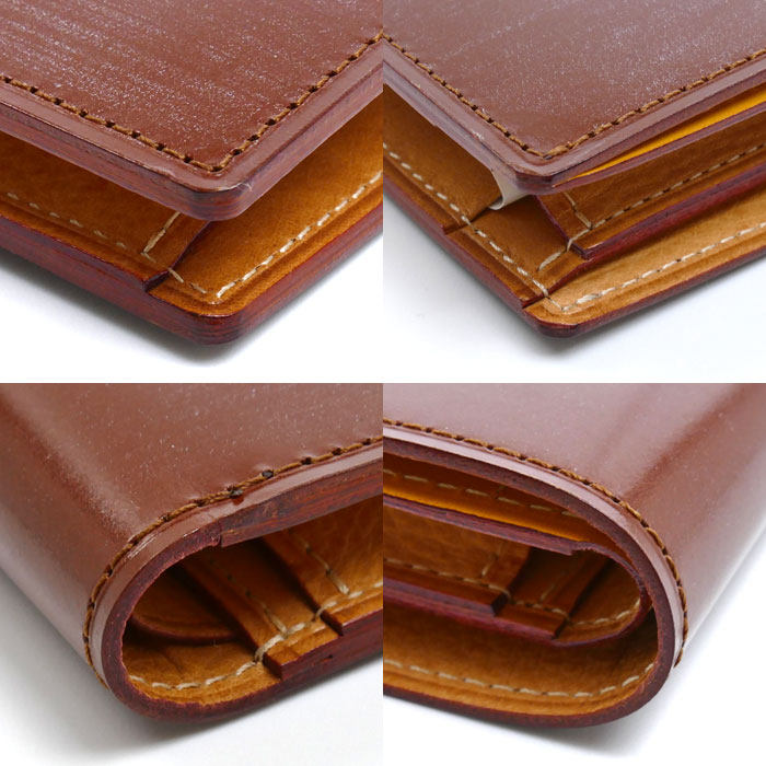 ガンゾ THIN BRIDLE 牛革二つ折り財布