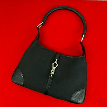 グッチ バンブージャッキー レザーハンドバッグ