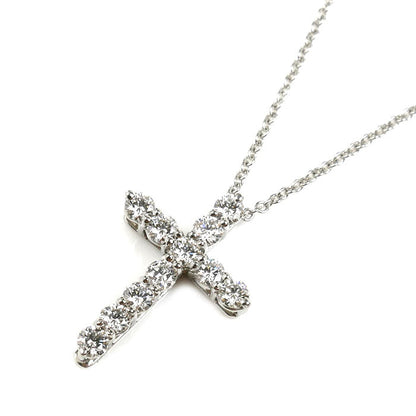 ティファニー & Co. クロス ダイヤモンド ネックレス Pt950