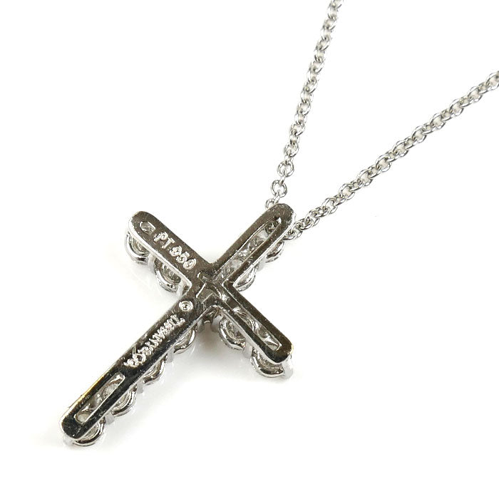 ティファニー & Co. クロス ダイヤモンド ネックレス Pt950