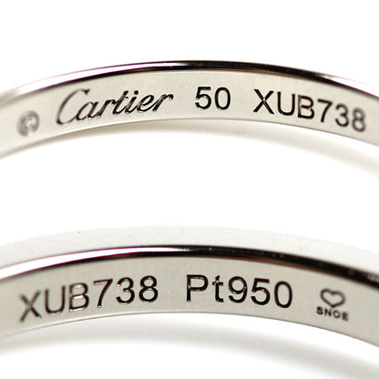 カルティエ バレリーナ カーブ Pt950 プラチナ ダイヤモンドリング 50号